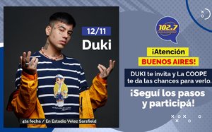 Tenemos entradas para el show de Duki en Vélez